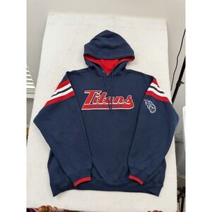 Vintage Lee Sport Tennessee Titans NFL Hoodie Navy Pullover Men's XL 90s Y2K